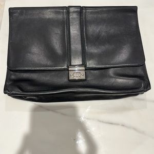 Mont Blanc leather briefcase sleeve with lock